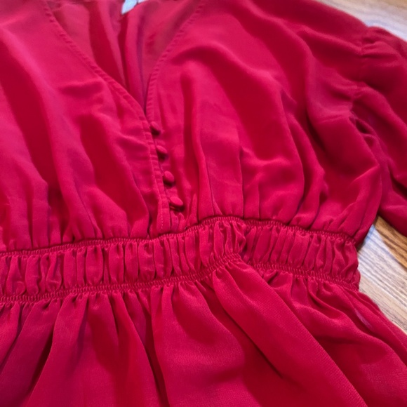 ASOS Sheer Red Top (size 10) - Picture 4 of 6